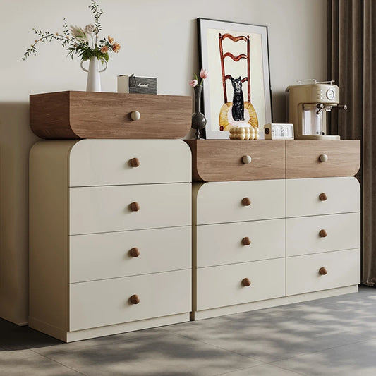 Cream Style Storage Design Creative Display Cabinet