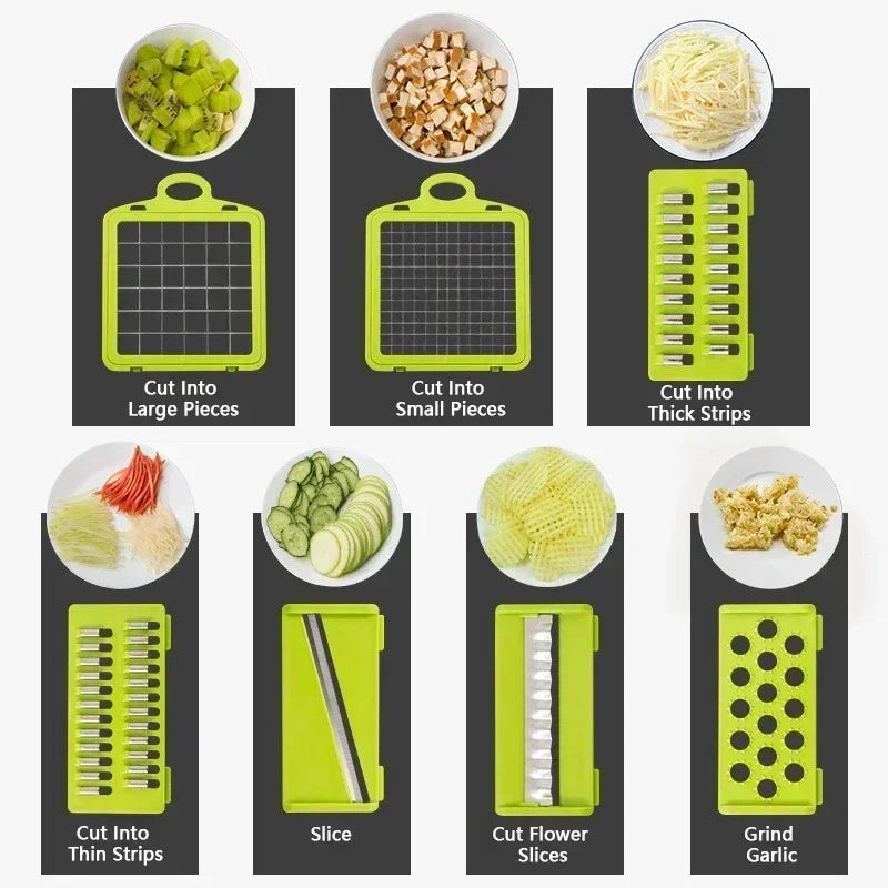 16-in-1 Slicer for Kitchen - Vegetable Chopper