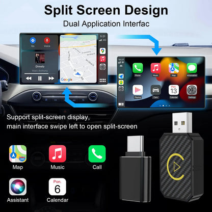2 in 1 Mini Wireless CarPlay Adapter