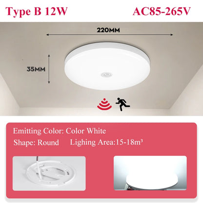 Smart Sensor LED Light Ceiling Lamp