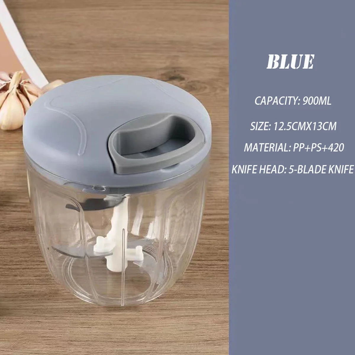 500/900ML Manual Meat Mincer Garlic Chopper