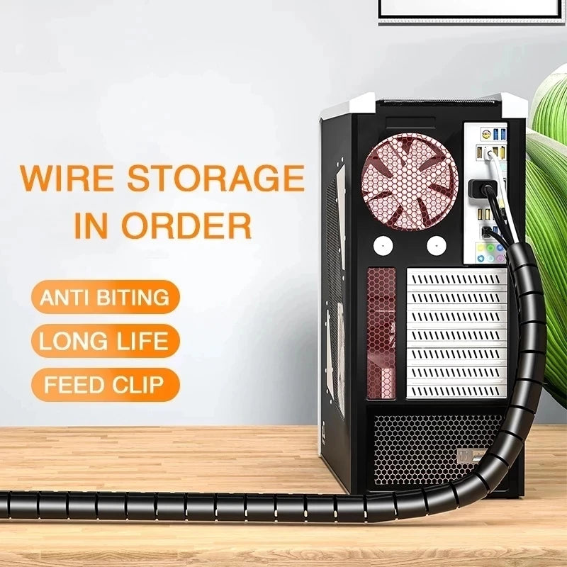 Cable Management Flexible Spiral Storage Pipe