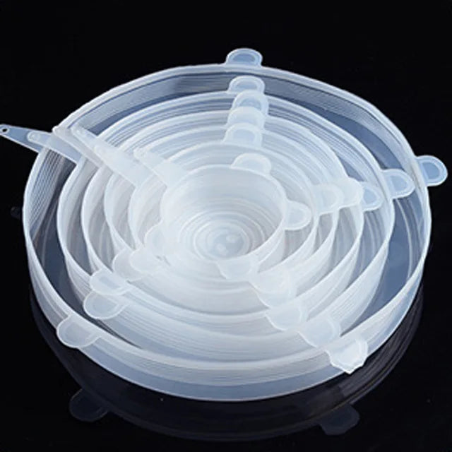 6 Pcs Silicone Cover  Stretch Lids for Kitchen