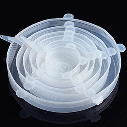 6 Pcs Silicone Cover  Stretch Lids for Kitchen