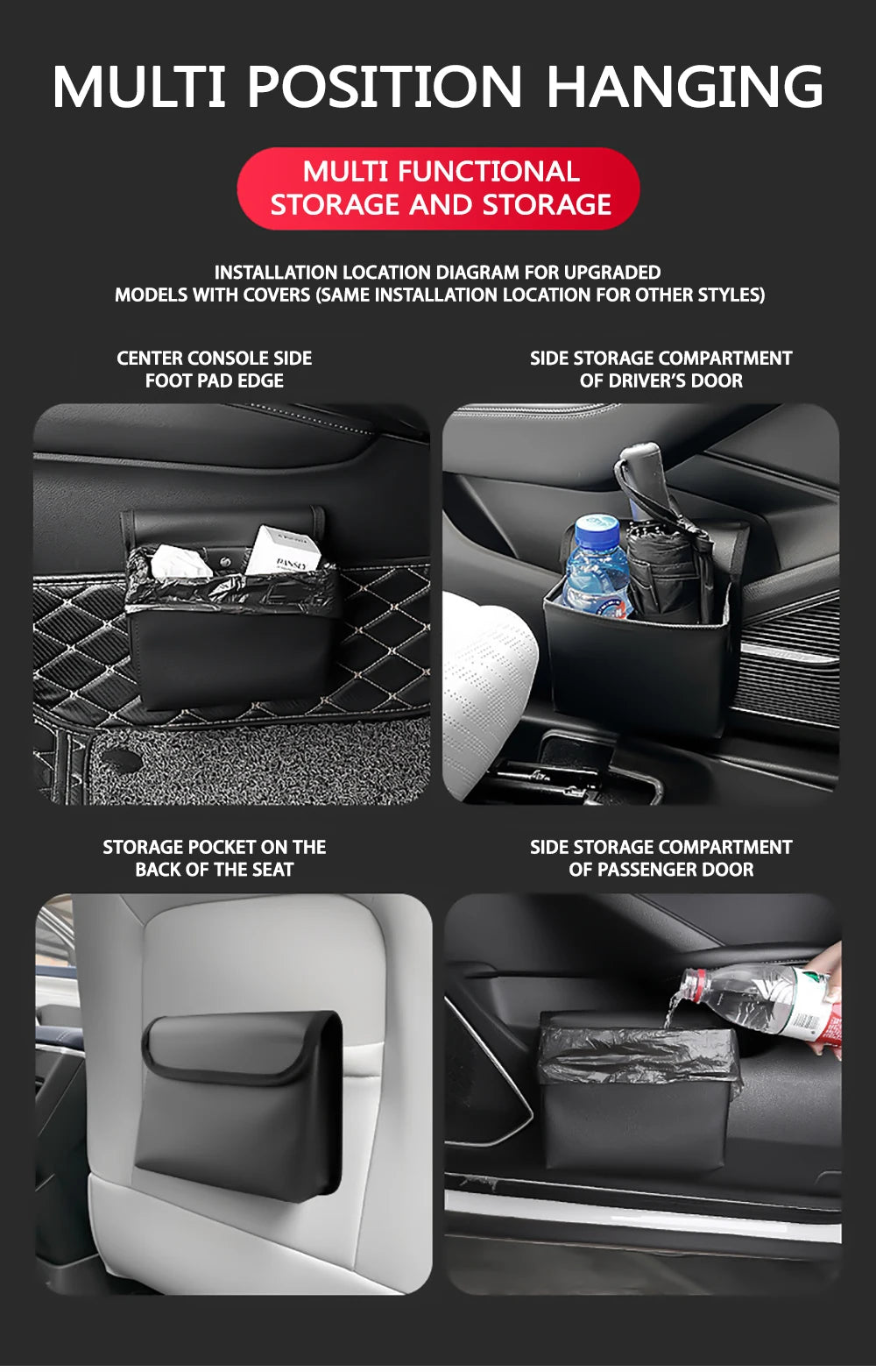 Car Trash Can Car Door Storage Box