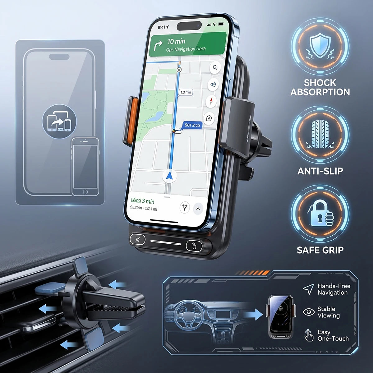 Auto Sensing One-Touch Release and Rotation Charger