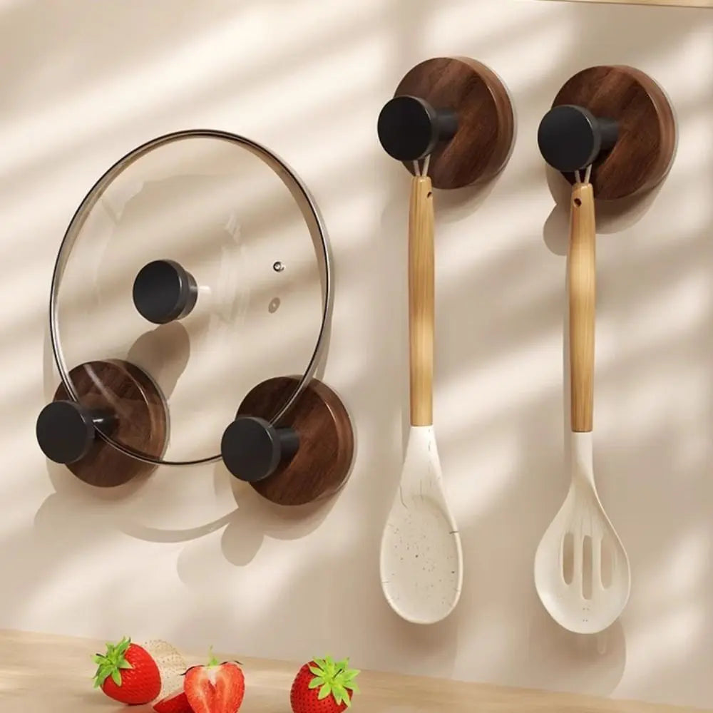 12pcs No-Drill Design Imitation Wood Door Hook