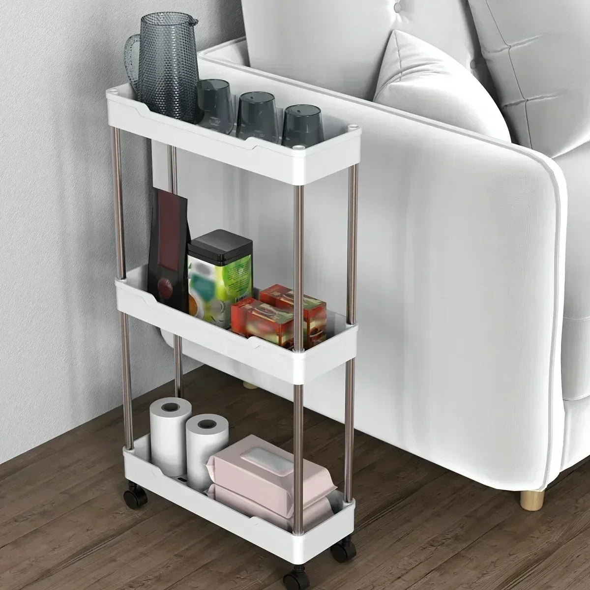Rolling Storage Cart with Wheels