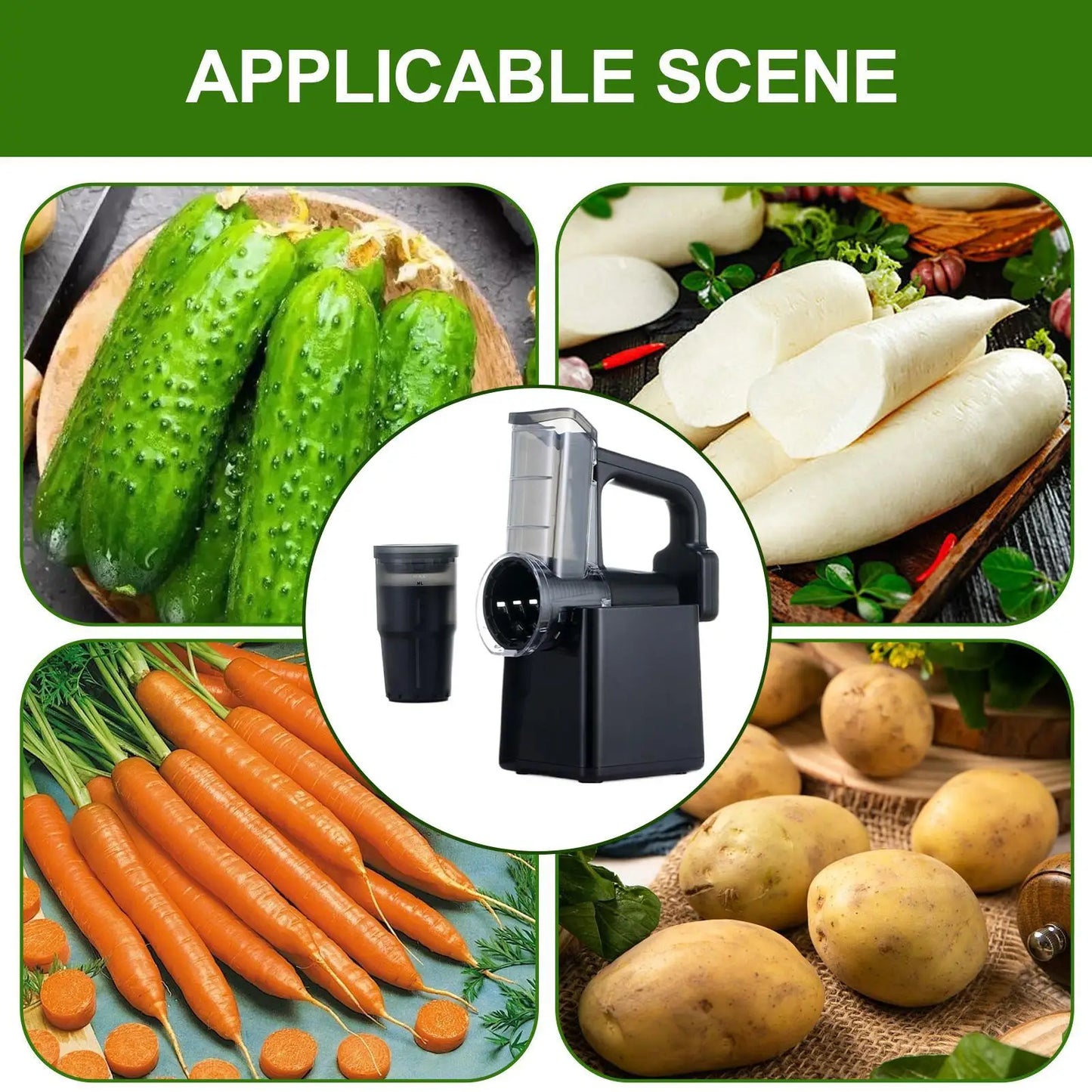 Electric Vegetable Slicer Rechargeable Automatic