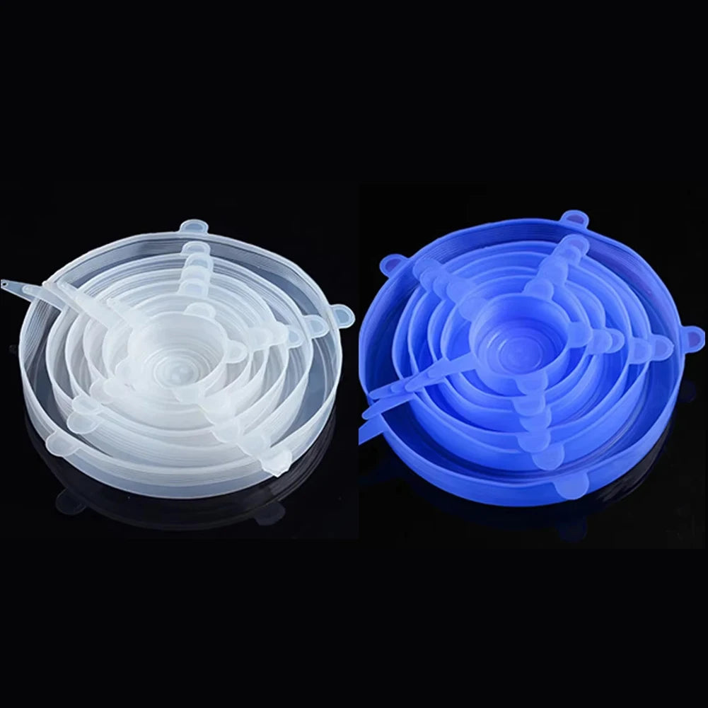 6 Pcs Silicone Cover  Stretch Lids for Kitchen