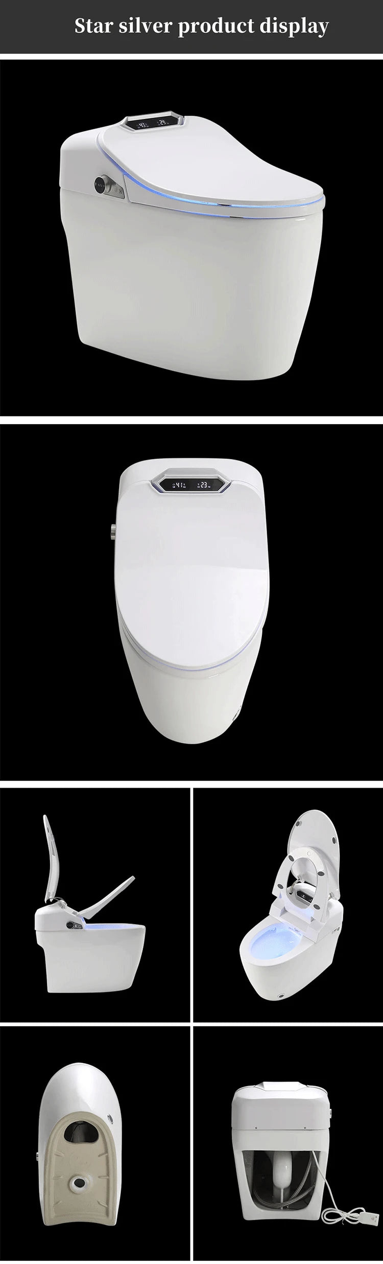 Fully Automatic Self Clean Toilet Seat Public English Voice Playback