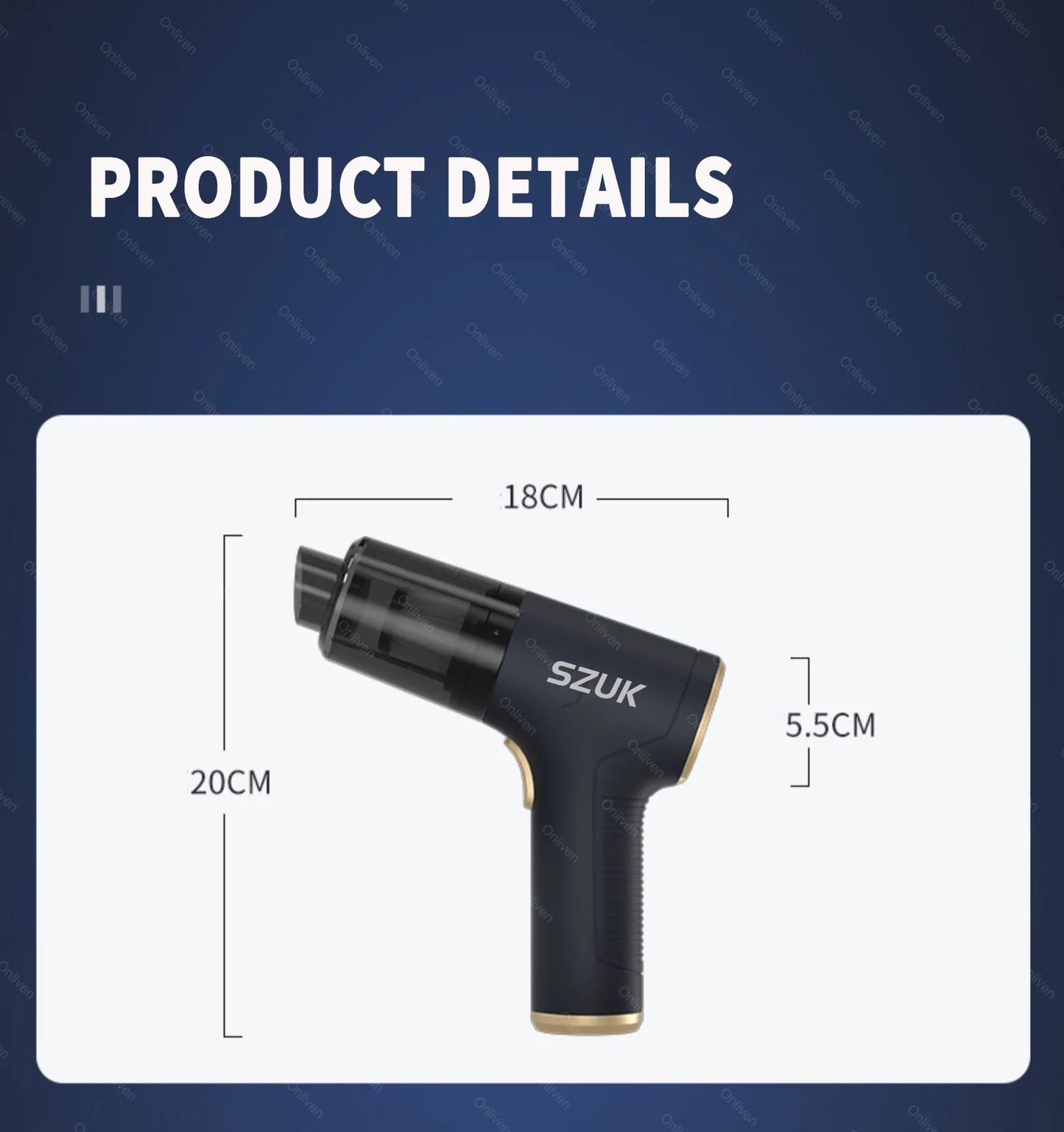SZUK 98000PA Car Vacuum Cleaner Mini Portable