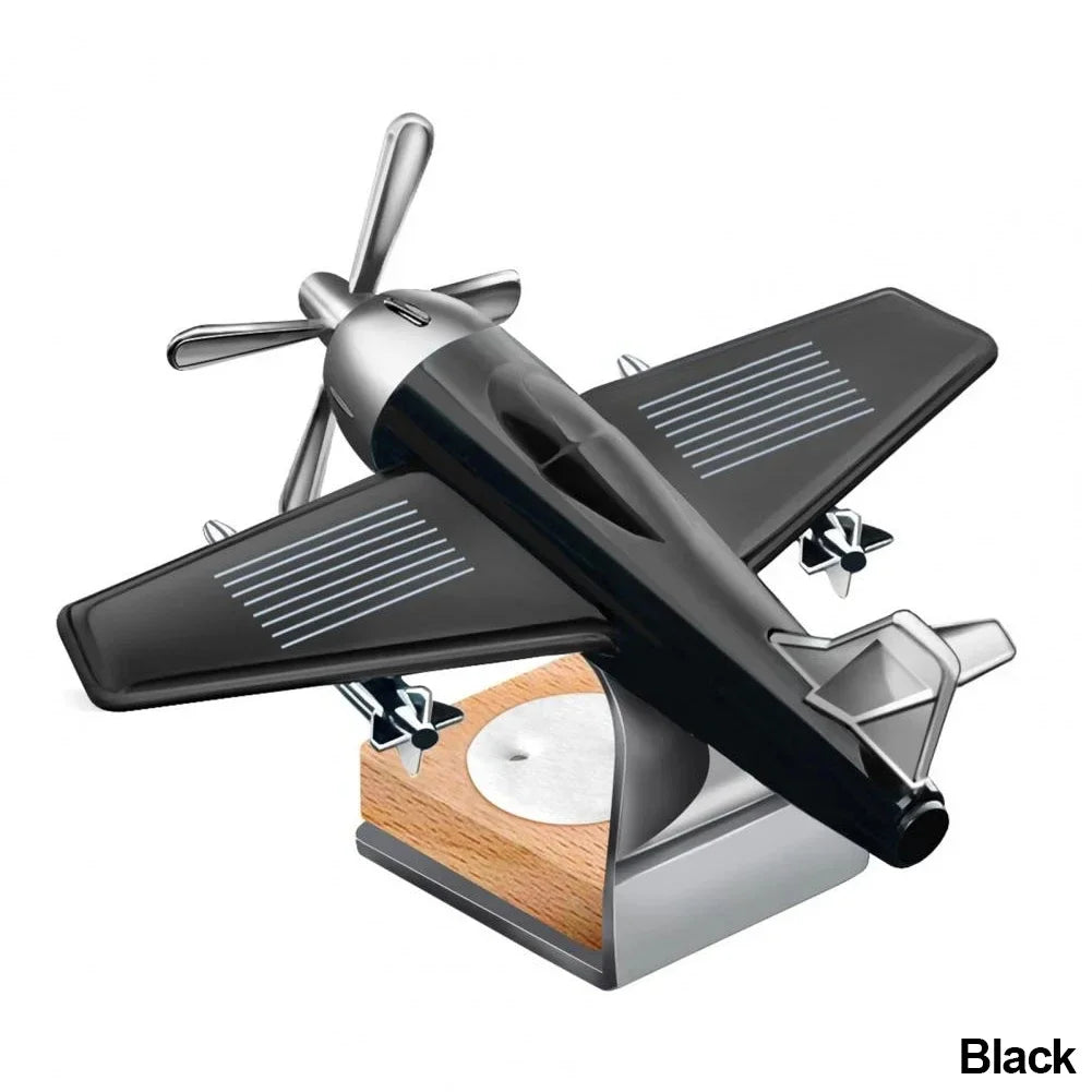 Solar Airplane Car Wooden Base Diffuser