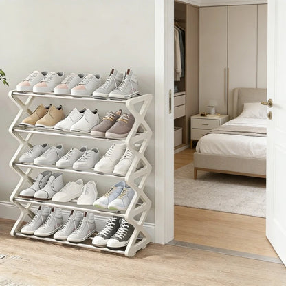 Large Capacity & Easy Assembly Space - Saving Z - Type Shoe Rack