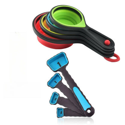 1set Silicone Measuring Spoon Foldable