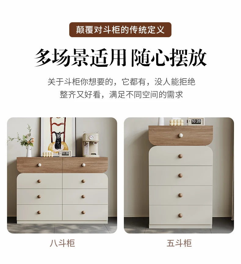 Cream Style Storage Design Creative Display Cabinet