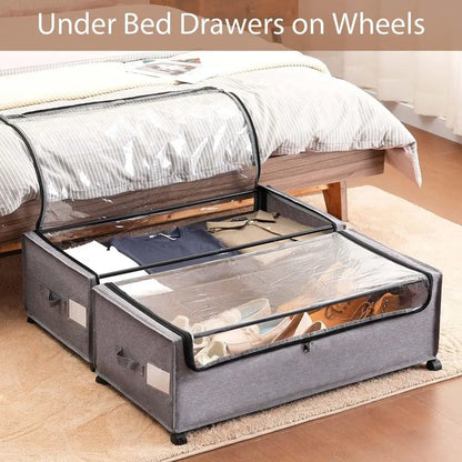 Heavy-Duty 4XL 90L Rolling Underbed Storage
