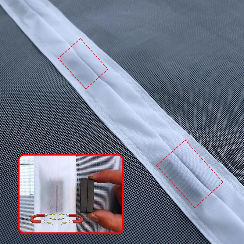 DTGJ Magnetic Door Screen White Mosquito Net