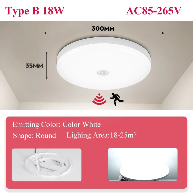 Smart Sensor LED Light Ceiling Lamp