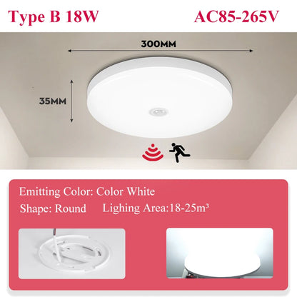 Smart Sensor LED Light Ceiling Lamp