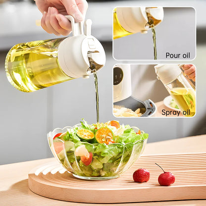 New 500ml 2 in 1 Spray Oil Sprayer Oil Dispenser
