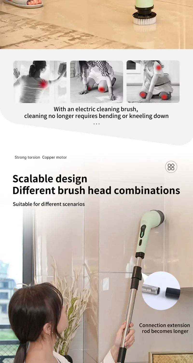 Wireless Electric Cleaning Brush Bathroom