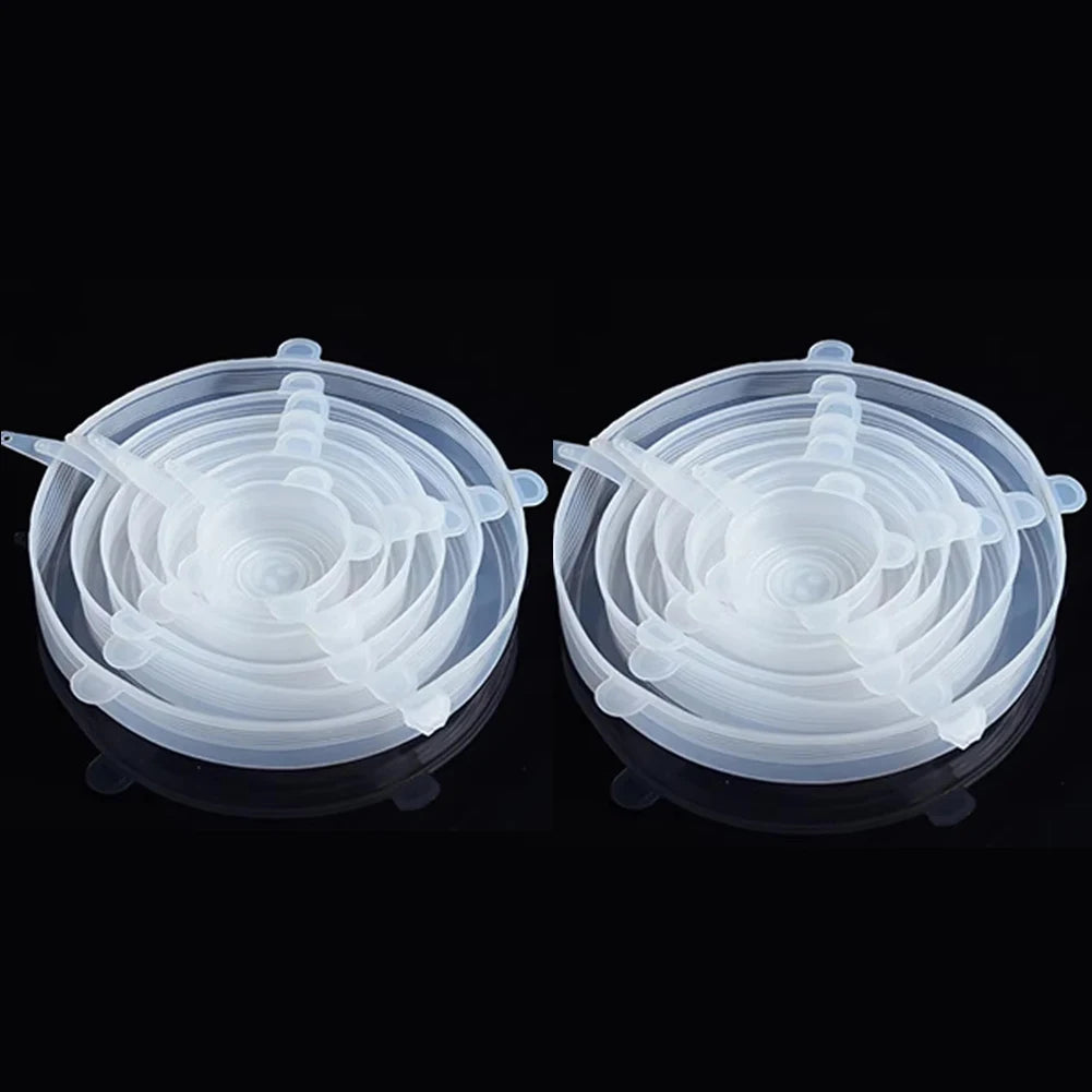 6 Pcs Silicone Cover  Stretch Lids for Kitchen