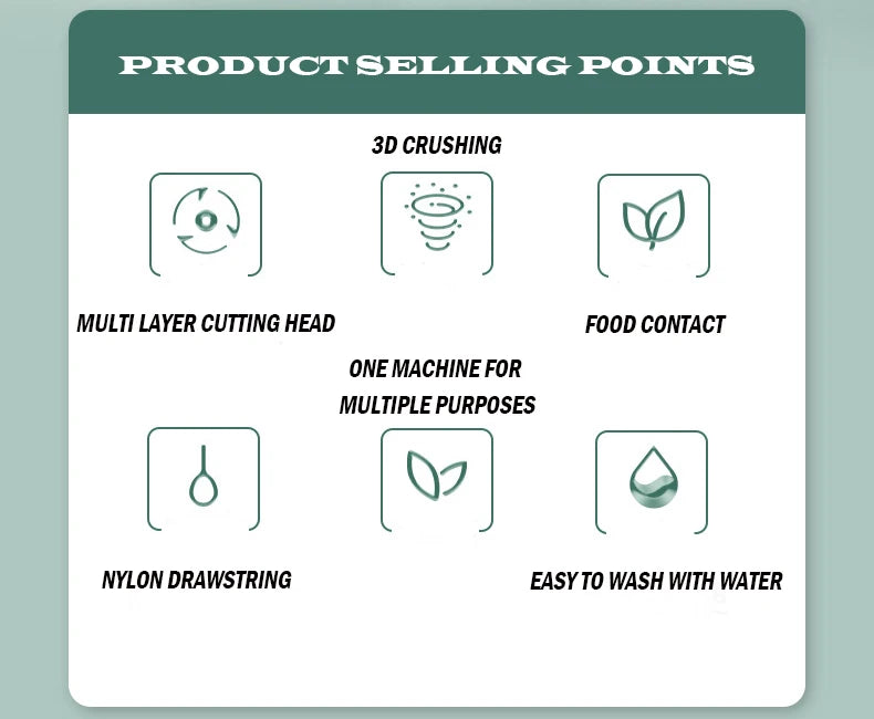 500/900ML Manual Meat Mincer Garlic Chopper