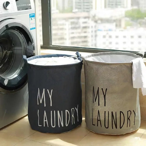 Cotton and Linen Laundry Basket Household