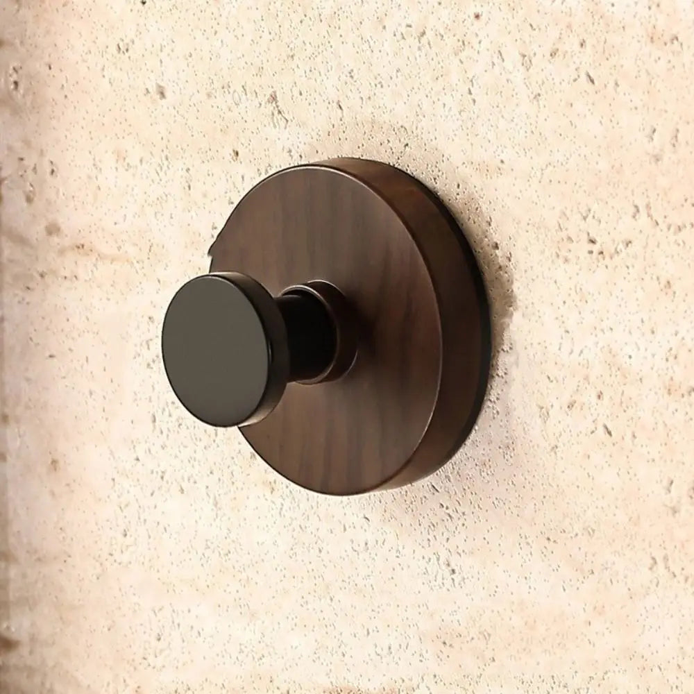 12pcs No-Drill Design Imitation Wood Door Hook