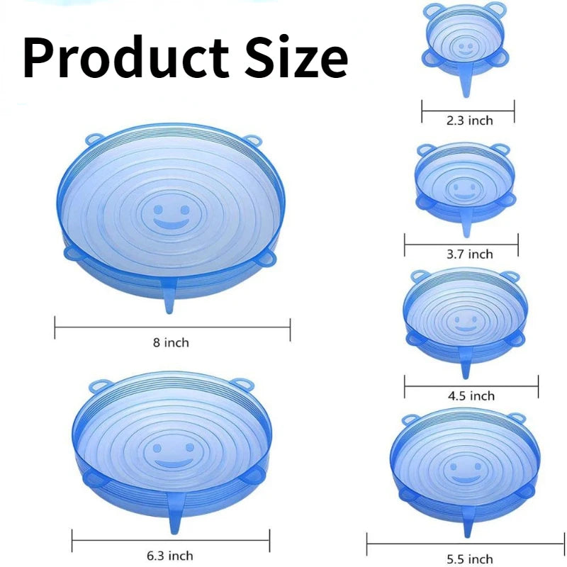 Silicone Stretch Food Covers Kitchen Fresh
