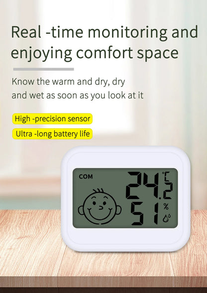 Smart Home Weather Station with Alarm Clock, LED Digital Thermometer