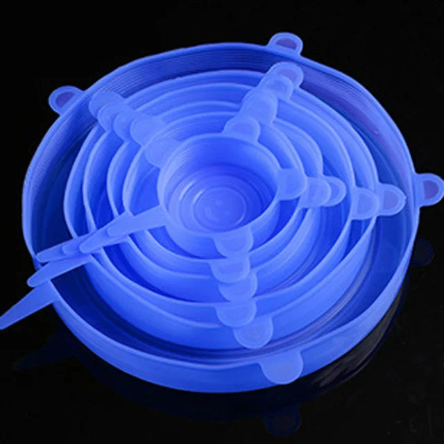 6 Pcs Silicone Cover  Stretch Lids for Kitchen