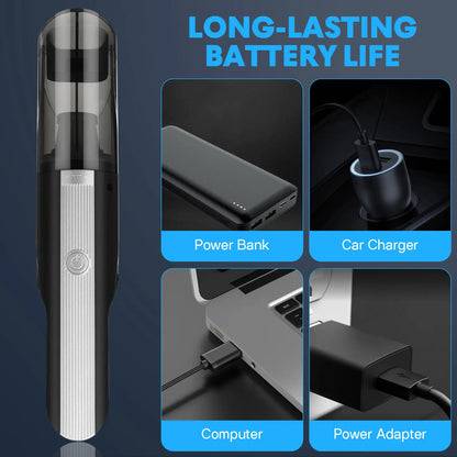 Handheld Car Vacuum Cleaner Rechargeable Cordless