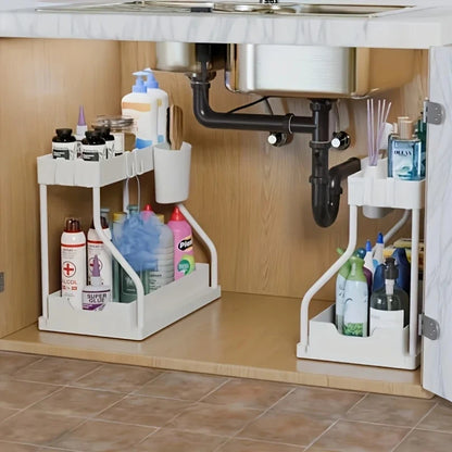 Space Saving 2 Tier Pull Out Storage Box