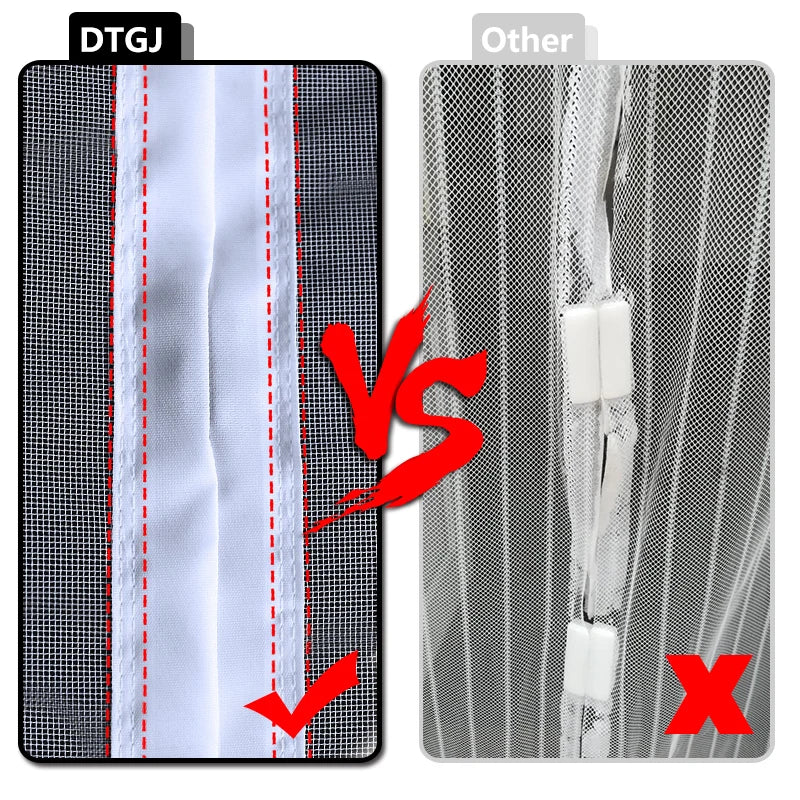 DTGJ Magnetic Door Screen White Mosquito Net