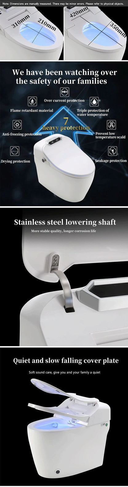Fully Automatic Self Clean Toilet Seat Public English Voice Playback