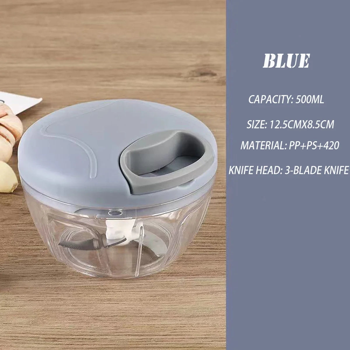 500/900ML Manual Meat Mincer Garlic Chopper