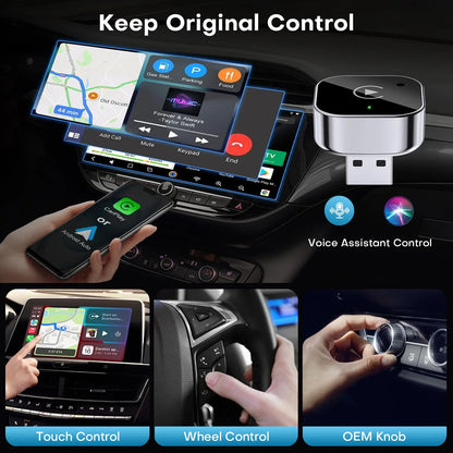 2 in 1 Mini Wireless CarPlay Adapter