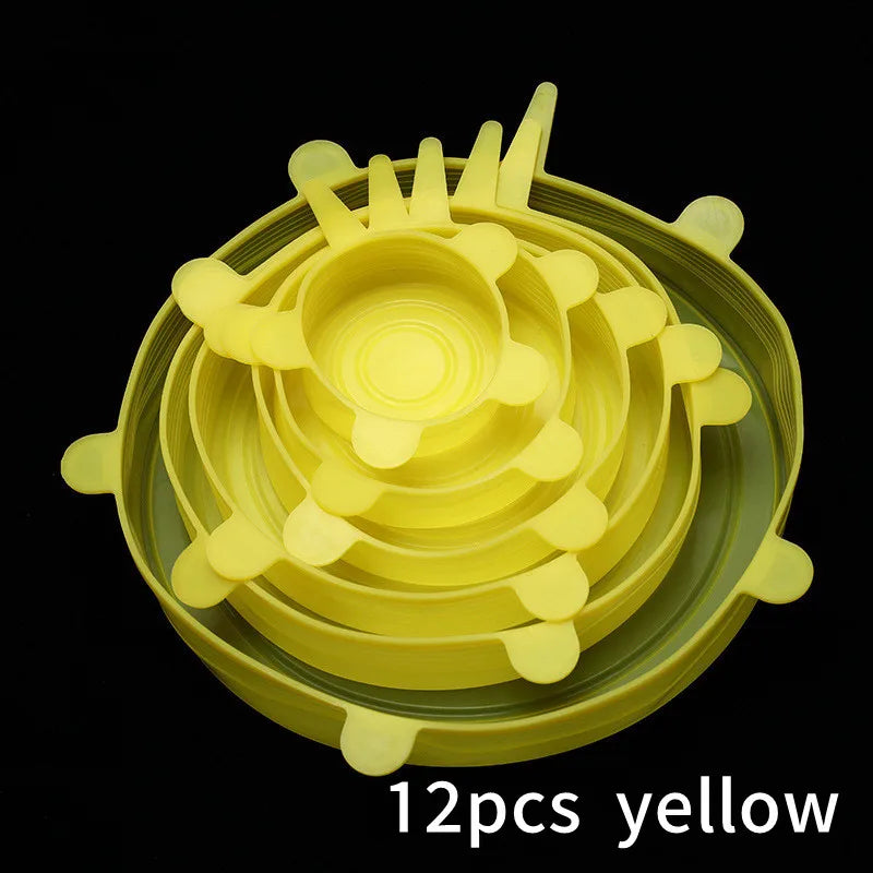 Silicone Stretch Food Covers Kitchen Fresh