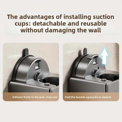 Broom Bathroom Mop Hook Suction Cup Wall Mounted