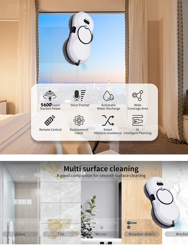 Smart Cleaning Robot Electric Window Cleaner & Floor Mops