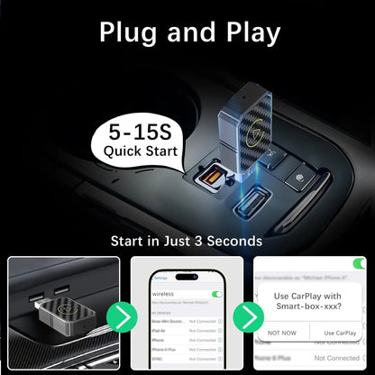 2 in 1 Mini Wireless CarPlay Adapter