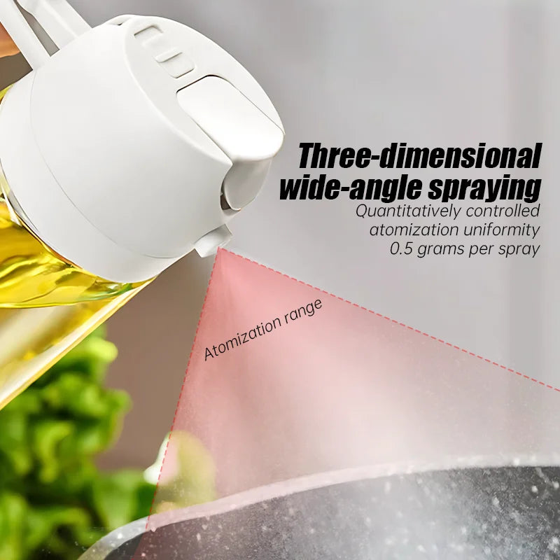 New 500ml 2 in 1 Spray Oil Sprayer Oil Dispenser