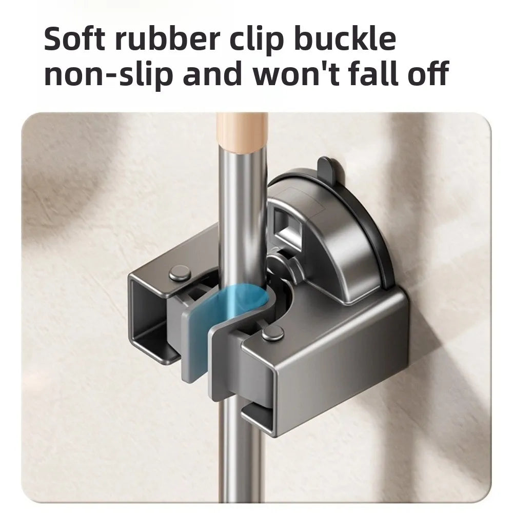 Broom Bathroom Mop Hook Suction Cup Wall Mounted