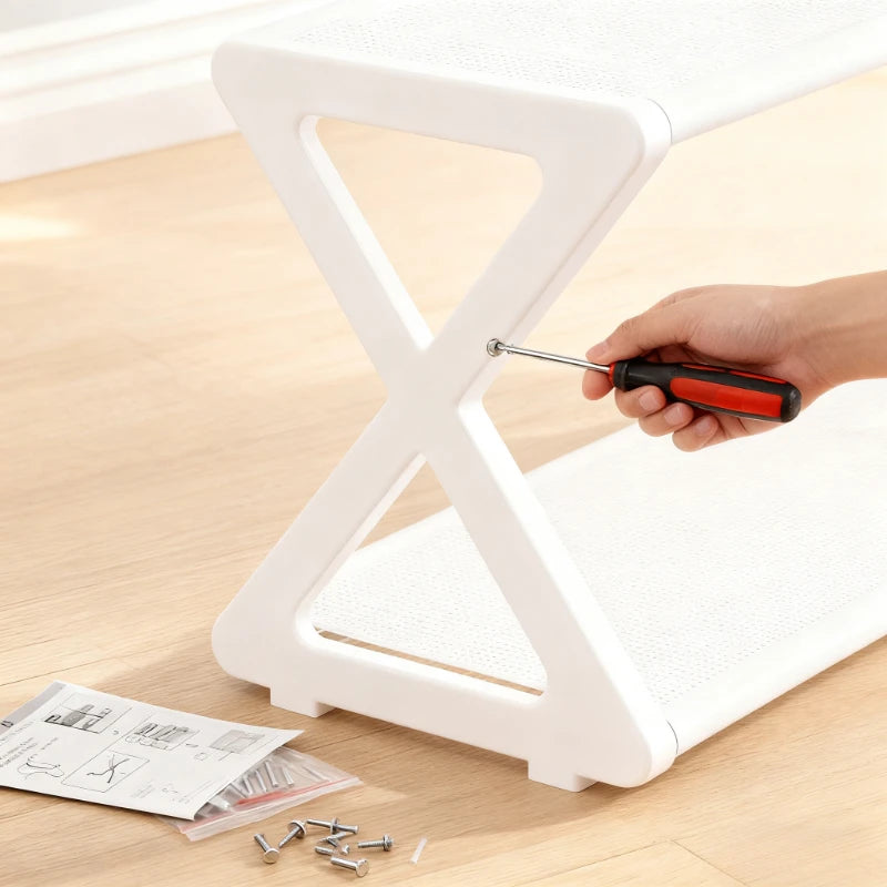 Large Capacity & Easy Assembly Space - Saving Z - Type Shoe Rack