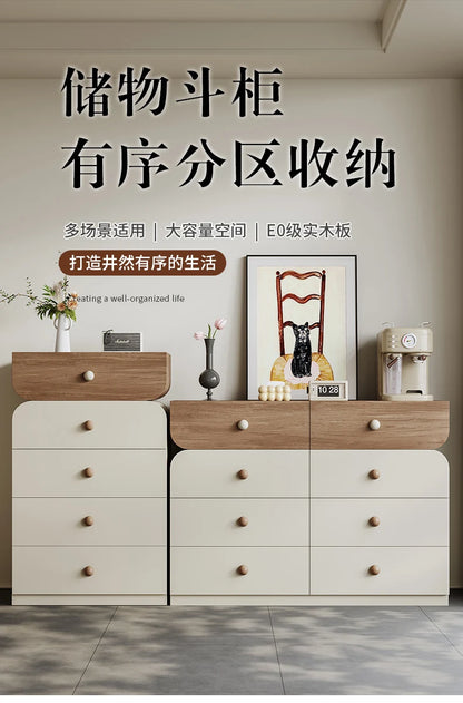 Cream Style Storage Design Creative Display Cabinet