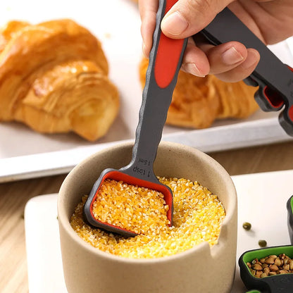 1set Silicone Measuring Spoon Foldable
