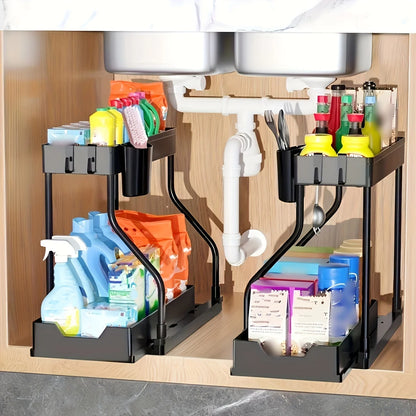 Space Saving 2 Tier Pull Out Storage Box